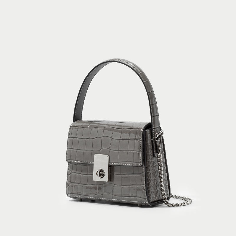 Niche Design New Leather Handbags Portable Diagonal Bag