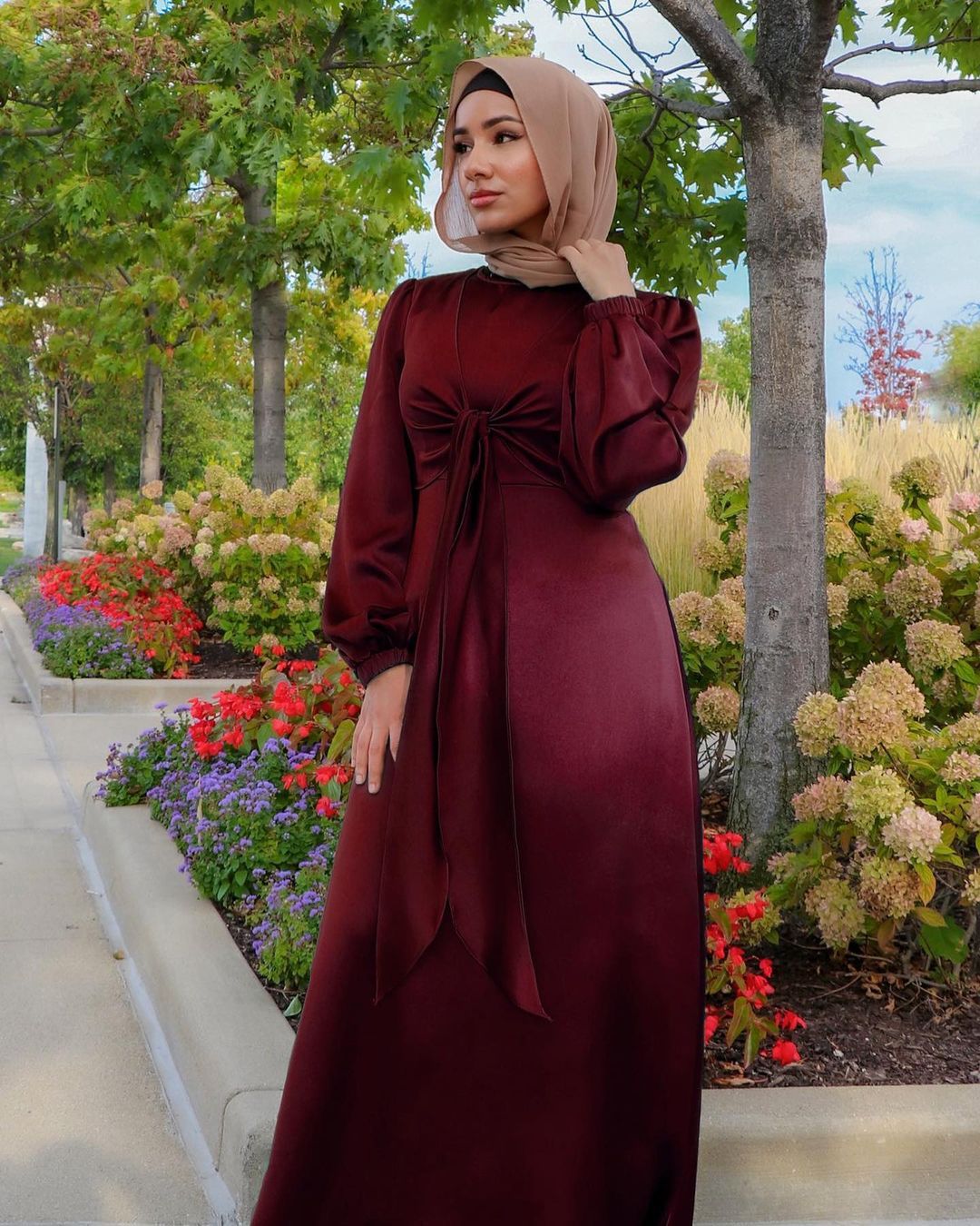 Dubai Abaya Satin Dress