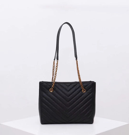 V-lattice Chain Leather Mami messenger bag