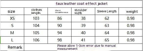 Autumn And Winter New Women's Clothing Loose Fashion Casual Imitation Leather Coat