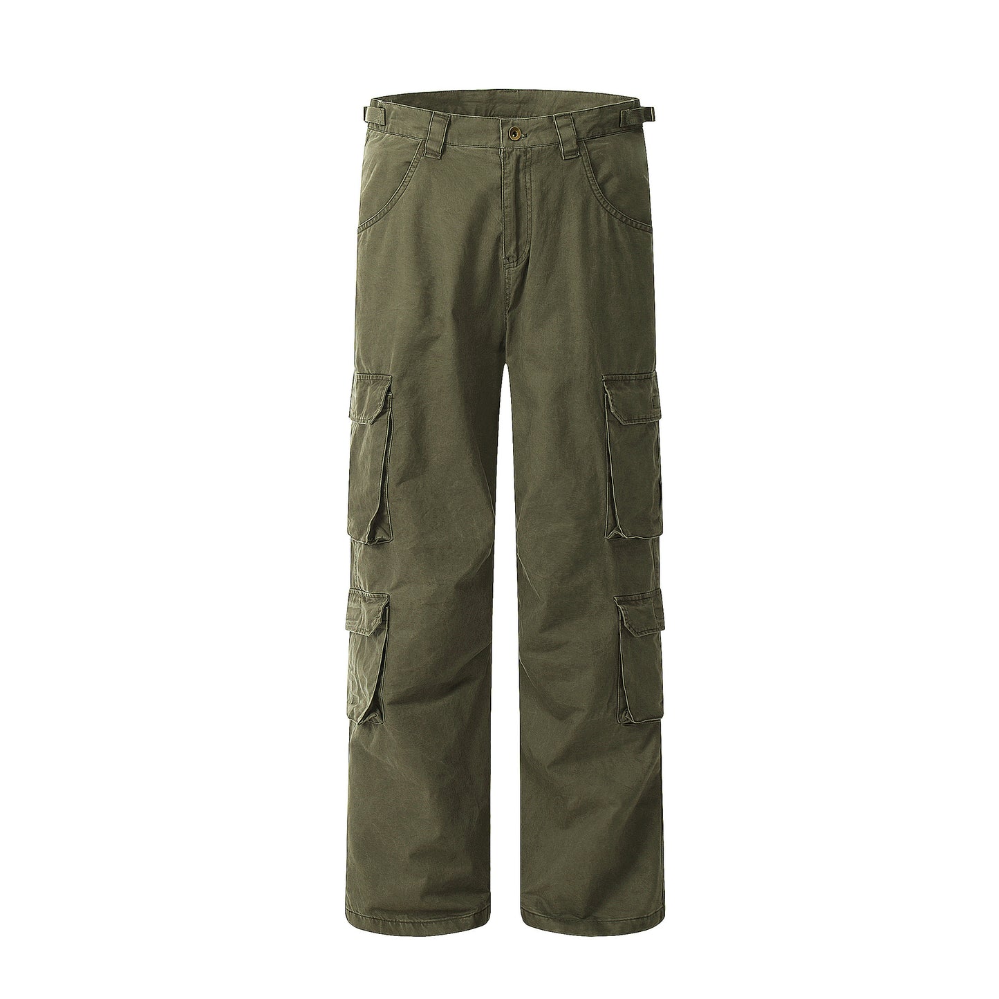 Retro Multi-pocket Cargo Pants Loose Straight Casual Pants