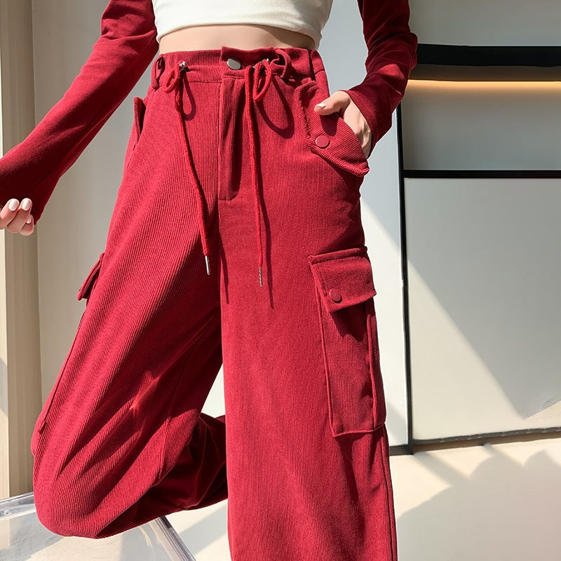 Women's Autumn And Winter High Waisted Loose Casual Pants