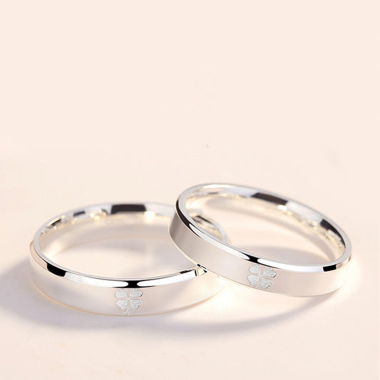 Fine Silver Platinum Plated Adjustable Ring