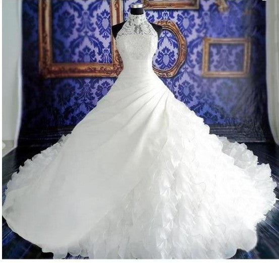 Wedding High-end Wedding Dress With Big Tail