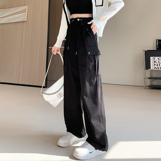 Women's Autumn And Winter High Waisted Loose Casual Pants
