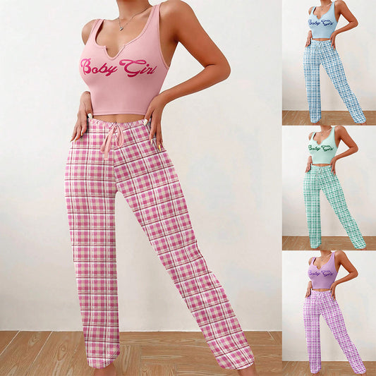 Fashion Print Top Women's Pajamas