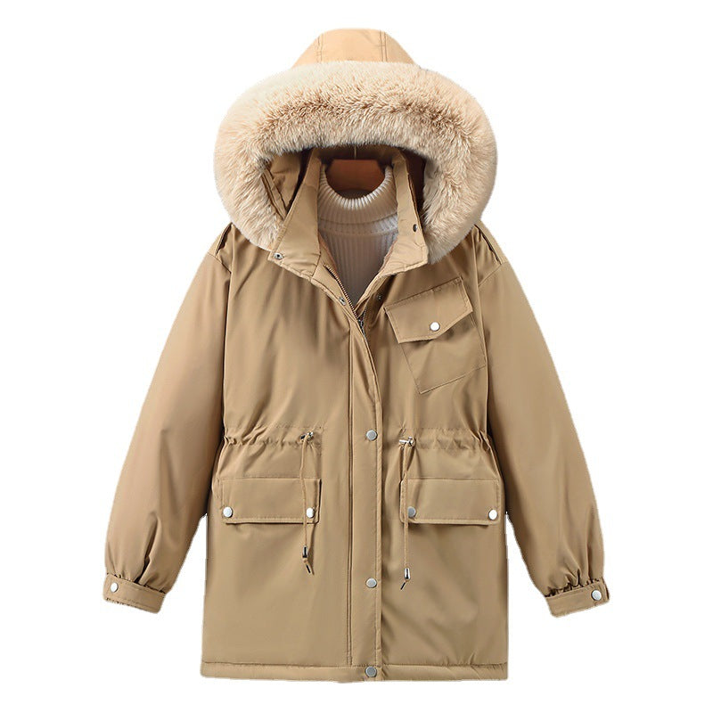 Women's Clothing Slimming Thickened Mid-length Down Cotton Jacket Coat
