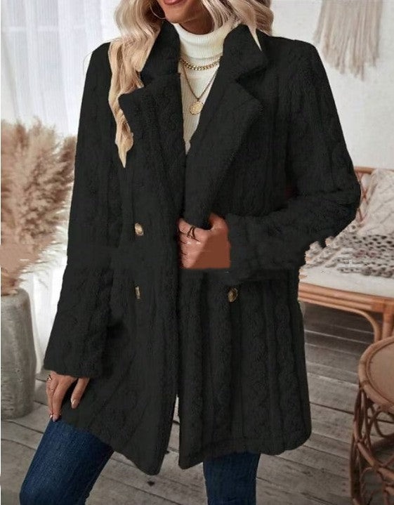 Women's Button Long Sleeve Coat