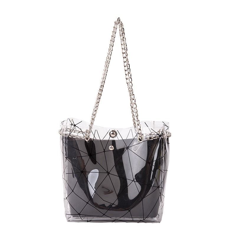 Transparent Small Bag, Jelly Bag, Chain Bag, Shoulder Bag, Messenger Bag