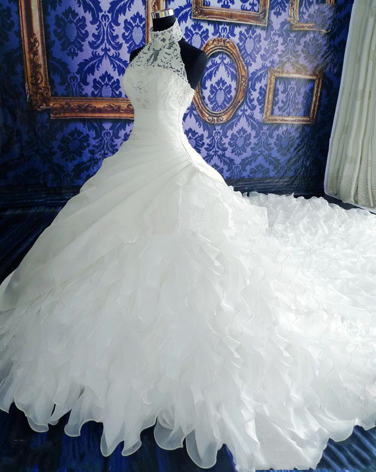 Wedding High-end Wedding Dress With Big Tail
